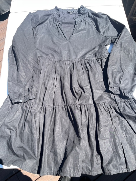 J. Crew Dresses & Skirts - J. Crew Black Ruffled Neck Blouse